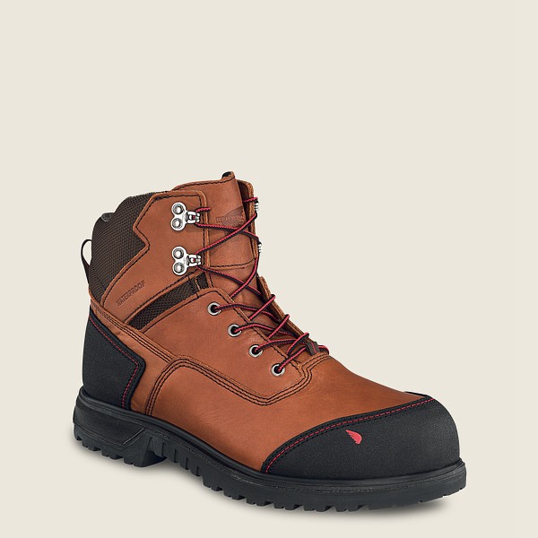 Red Wing Mens Brnr Xp - 6-inch Waterproof Toe - Safety Boots Brown/Black - 4138KGVFN